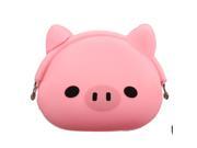 SODIAL Women Girls Wallet Kawaii Cute Cartoon Animal Silicone Jelly Coin Bag Purse Kids Gift Pink Pig