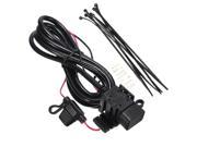 SODIAL 12v Waterproof Motorbike USB Power Socket Adapter Charger Outlet Motorcycle Black