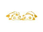 SODIAL Yellow Panda car stickers Fashion Design 3D Decoration Sticker For Car Side Mirror Rearview