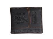 SODIAL Mens Luxury Leather Bifold Wallet Credit ID Card Receipt Holder Slim Coin Purse