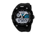 SODIAL SKMEI Men s Mountaineer waterproof electronic watch black white