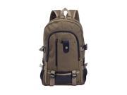THZY Men s Military Vintage Canvas Rucksack Backpack Hiking Camping Bag Coffee