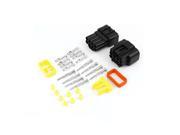 SODIAL Cable Connector Plug in 8 Pins Waterproof Electrical Sets Car HID 5Pcs Black Yellow