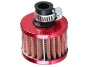 SODIAL Car Motor Cold Air Intake Filter Turbo Vent Crankcase Breather Red