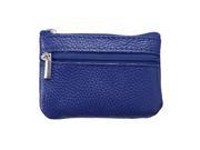 SODIAL Women Leather Mini Zip Coin Key Purse Money Wallet Pouch Gift Purse Blue