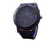 SODIAL V6 Super cool Three dimensional Large dial Men s movement Silicone Watch Blue