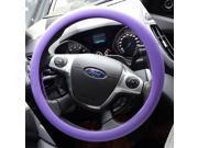 SODIAL Car steering wheel cover STEERING WHEEL Leather Texture Soft Cover Skin HOT purple