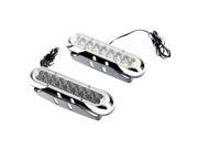 SODIAL Waterproof 2X 16 LED Car Daytime Running Light DRL Fog Day Driving Lamp