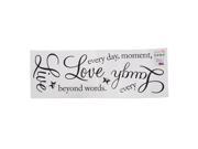 THZY Live every moment Laugh every day Love beyond words Quote Black Words Room Art Mural Wall Sticker Decal