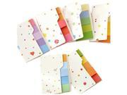 THZY Fashion Hot Cute Post It Bookmark Marker Flags Index Tab Sticky Fresh Rainbow Mini Sticker Notes New Size 7.7*5cm