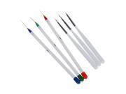 THZY 6 pcs Pro Acrylic Nail Art Brush Set Design Painting Drawing Pen Tools