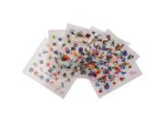 SODIAL 10 Sheets 3D Nail Art Flowers Nail Stickers Heart Star Tattoos Cell Phone Sticker Design