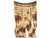 SODIAL 70cm longer Hair Extensions with high temperature wire thickened clip Flax yellow