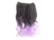 SODIAL New Fashion Women Girls 3 4 Full Head Clip in Synthetic Hair Extensions Long Curly Hair Purple