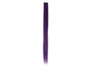 SODIAL 1 Pcs Clip Straight Hair Extensions Hair Piece Purple