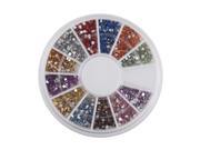 SODIAL Rhinestones Nail Art Gems Mixed Colours Shapes in Case 1.5mm 1800pcs