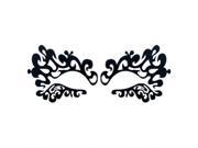 SODIAL 1PC Steampunk Black Sexy Mask Victorian Lace Costume Halloween Eye Shadow Makeup Sticker