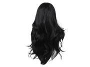 SODIAL Fashion Women Girl Long Synthetic Hair Curly Wavy Wig Cosplay Party Full Wig black