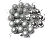 SODIAL New 24PC Christmas Tree Decor Ball Bauble Hanging Xmas Party Ornament Decor Home Silver