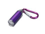 SODIAL Mini LED Flashlight Torch Light Keychain Portable PURPLE