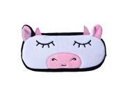 THZY Kids Cartoon Pencil Case Plush Large Pen Bag Cosmetic Makeup Cartoon Storage Bag Cow