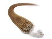 THZY 100s Easy Loops Micro Ring Beads Tipped Real Human Hair Extensions 16 Gold 60CM