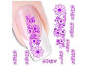 SODIAL Flower Water Transfer Slide Decal Sticker Nail Art Tips Toe Decor XF1427