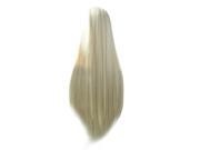 SODIAL Anime Long Straight Hair Wig Cosplay Long Straight Costume Light blonde