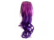 SODIAL Recycled Quality Charming Fashion Curly Ponytail Hair Extensions Purple Pink