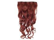 SODIAL Women Red Brown Clip In Hairpieces 28