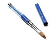 SODIAL Nail Art Acrylic Crystal Nail Polish Gel Nail Brush Pen blue 10