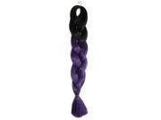 SODIAL 5 Packs 24 100g pcs total 500g Two Tone Kanekalon Jumbo Braiding Synthetic Hair Extensions For Dreadlocks Crochet Box Braid Hair Purple