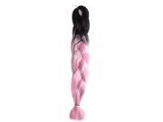 SODIAL 5 Packs 24 100g pcs total 500g Two Tone Kanekalon Jumbo Braiding Synthetic Hair Extensions For Dreadlocks Crochet Box Braid Hair Pink
