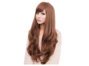 SODIAL New style Fashion Long Curly Wavy Wigs Cosplay women s Girl Hair Full Wig Party Light Brown