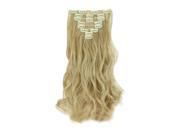THZY 8pcs Real Thick Womens Girls Long Full Head Hair Clip in hair extensions Gold 60cm