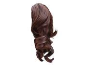 SODIAL Womens Hair piece Short Wavy Curly Claw Hair Ponytail Clip on Hair Extensions Light Brown
