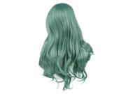 SODIAL Fashion Women Girl Long Synthetic Hair Curly Wavy Wig Cosplay Party Full Wig green