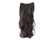 SODIAL 70cm longer Hair Extensions with high temperature wire thickened clip Dark Brown