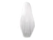 THZY Anime Long Straight Hair Wig Cosplay Long Straight Costume White