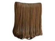 SODIAL Clip in Hair Extensions Sexy Middle Length Curly Hair Extensions Synthetic Wig Light Brown