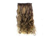 SODIAL Hairpiece 24inch 60cm 120g Curly Wavy Hair Extension Synthetic Clip In Hair Extensions Heat Resistant Multicolor Wholsale Xmas D1010 4H 27