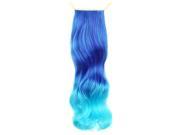 SODIAL Recycled Quality Charming Fashion Curly Ponytail Hair Extensions Blue Sky blue
