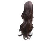 THZY Synthetic False Hair Ponytails Pad pony Tail Curly Piece Long Wavy Clip In Wrap Around Ponytail Fake Hair Extensions Hairpiece Dark Brown