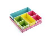 SODIAL DIY Makeup Organizer Paper Storage Box Cosmetic Storage with Lid Colorful