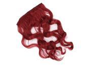 THZY Super realistic Hair piece Not easy to knot 5 clips in Hair Extensions 55cm Red