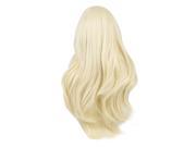 THZY Fashion Women Girl Long Synthetic Hair Curly Wavy Wig Cosplay Party Full Wig Bright gold