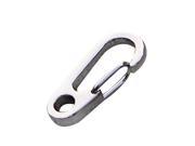 SODIAL Aluminum Alloy Key Chain Ring Key Fob with Mini Spring EDCGEAR Buckle Clip Silver