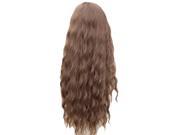SODIAL Cosplay Party New Fashion Women Lady Long Curly Wavy Hair Full Wigs Light Brown