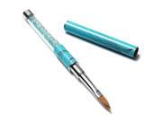 THZY Nail Art Acrylic Crystal Nail Polish Gel Nail Brush Pen Light blue 6