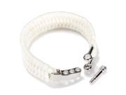 THZY Parachute cord Survival Bracelet with metal clips white color New Design